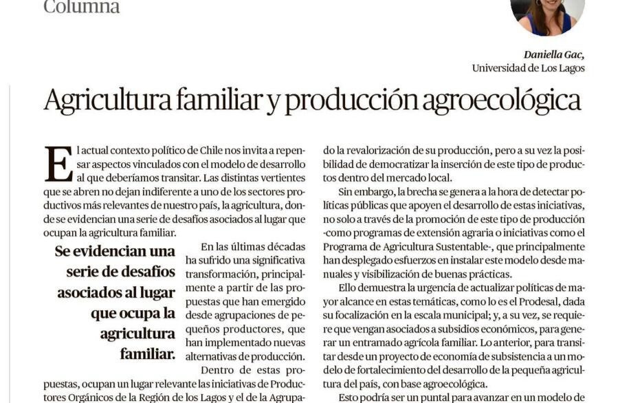 Columna de opinión. Dra. Daniella Gac