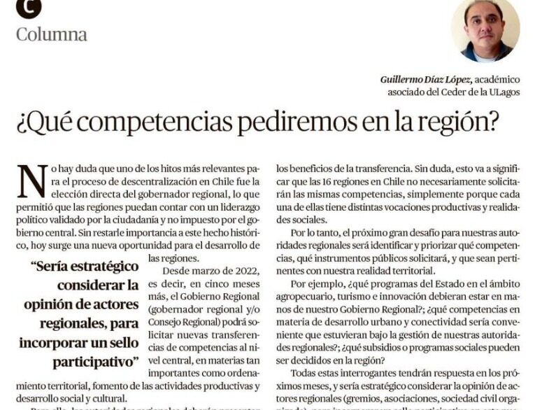Columna de opinión. Dr. Guillermo Díaz