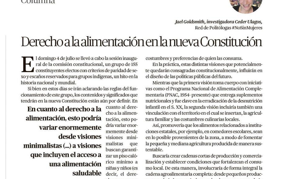 Columna de opinión. Dra. Jael Goldsmith